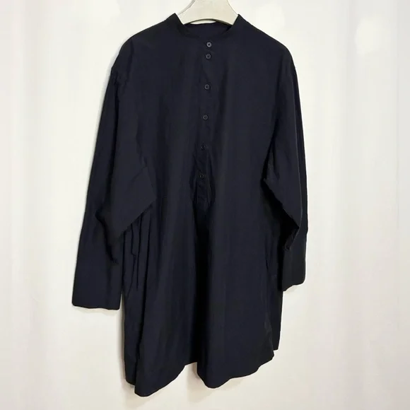 COS Collarless Mini Shirt Dress - Picture 5 of 9